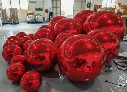 Giant inflatable Mirror ball set (9piece set)-PVC inflatable decorative mirror sphere for Party & Event