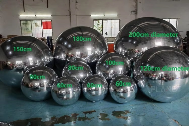 Giant inflatable Mirror ball set (9piece set)-PVC inflatable decorative mirror sphere for Party & Event