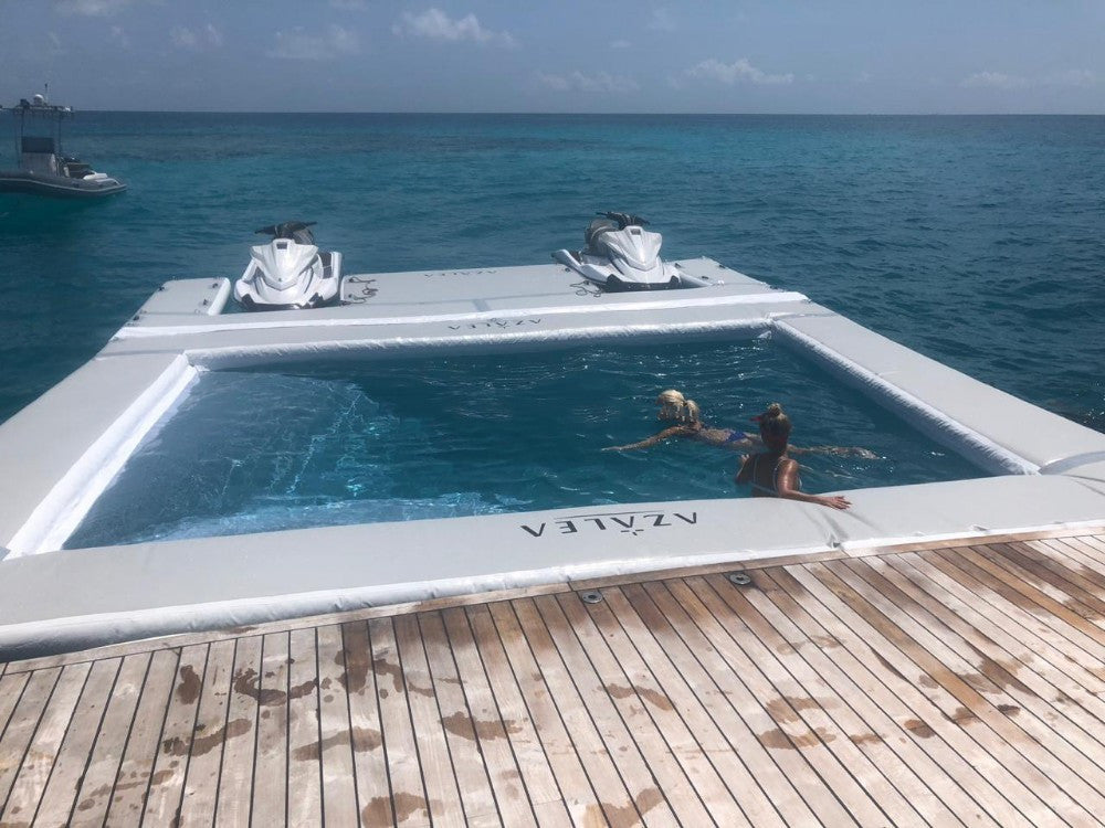 Inflatable Yacht Pool Portable Floating AntiJellyfish Ocean Sea Pool With Netting For Yacht Swimming
