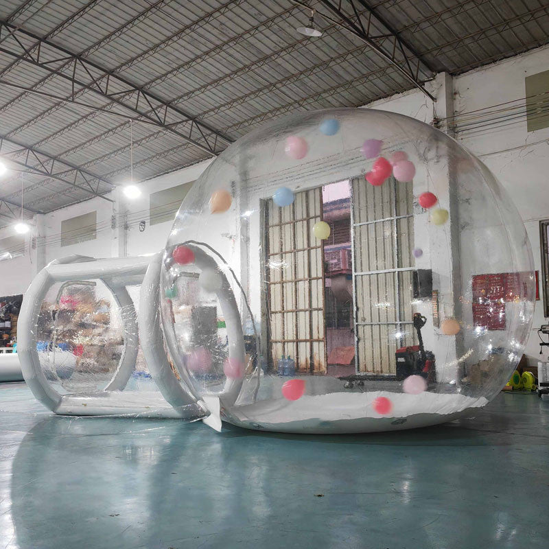 10ft dia. PVC Inflatable Balloon Bubble House, Transparent Bubble Camping Dome Tent with 950w Blower& Air Pump