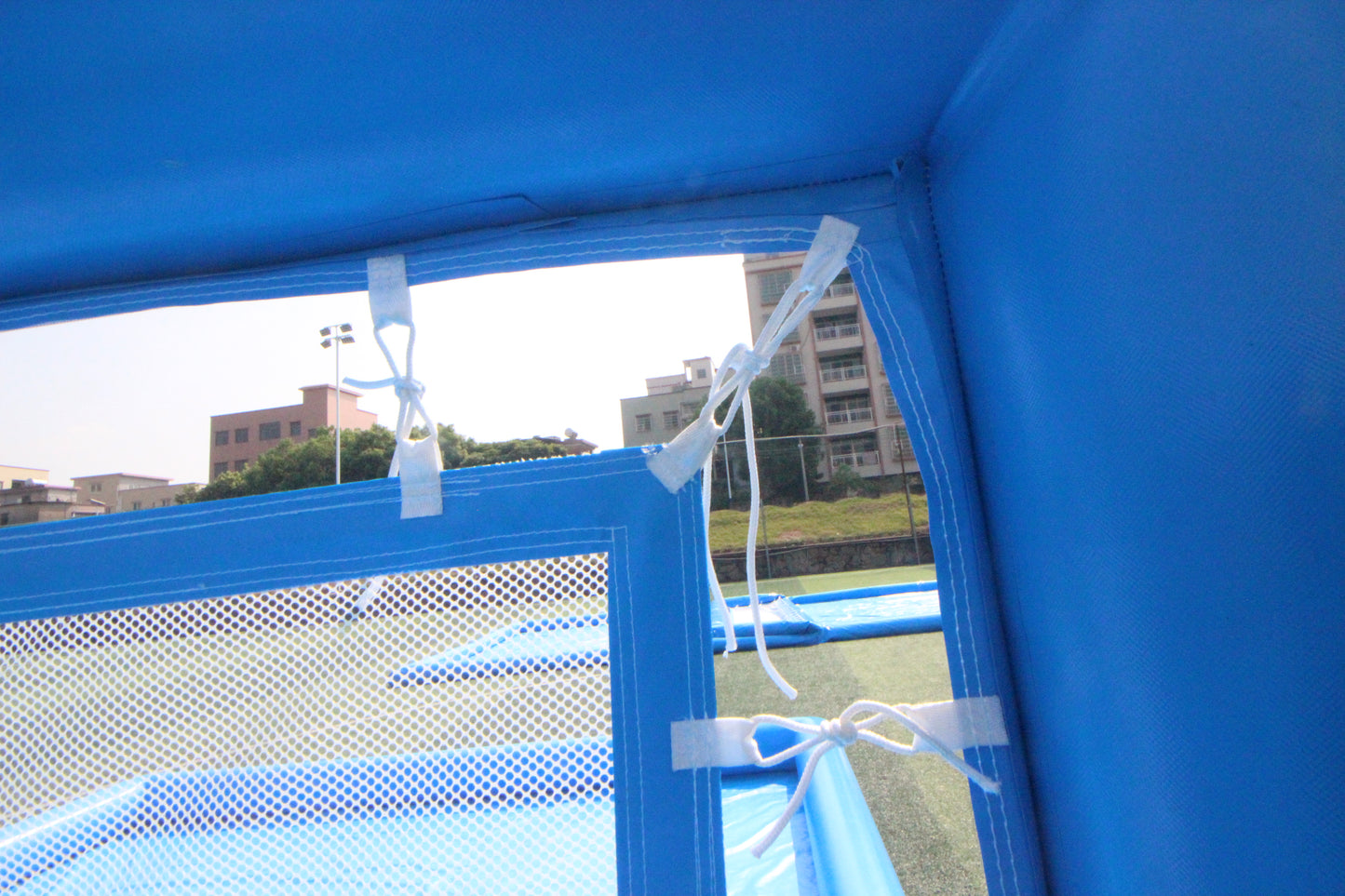 Inflatable Volleyball Court 33 ft Outdoor Water Volleyball Pool Volleyball Field for Sport Game with Net/Pump