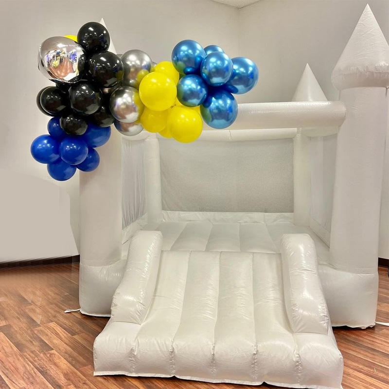 Party Rental Mini White Toddler Air Bouncer Jumping Bouncy Castle Small White Bounce House For Kids