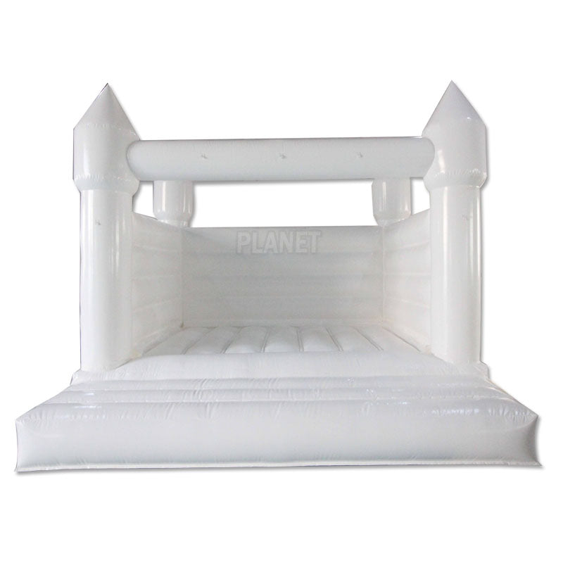 White Wedding House Jumper House Bouncy Castle Inflatable Mini White Bounce House for Home Backyard Kids Party