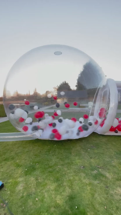 10ft dia. PVC Inflatable Balloon Bubble House, Transparent Bubble Camping Dome Tent with 950w Blower& Air Pump